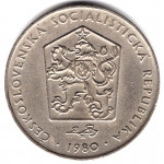 2 кроны 1980 Чехословакия - 2 krone 1980 Czechoslovakia, из оборота