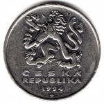 5 крон 1994 Чехия - 5 krone 1994 Czech Republic, из оборота