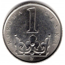 1 крона 2001 Чехия - 1 krone 2001 Czech Republic, из оборота