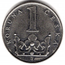 1 крона 1993 Чехия - 1 krone 1993 Czech Republic, из оборота