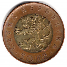 50 крон 2009 Чехия - 50 krone 2009 Czech Republic, из оборота