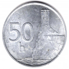 50 геллеров 1993 Словакия - 50 hellers 1993 Slovakia, из оборота