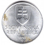 10 геллеров 1993 Словакия - 10 hellers 1993 Slovakia, из оборота