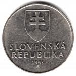 2 кроны 1993 Словакия - 2 krone 1993 Slovakia, из оборота