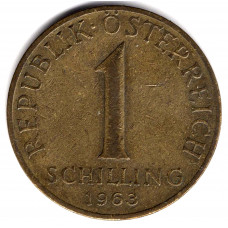 1 шиллинг 1963 Австрия - 1 schilling 1963 Austria, из оборота