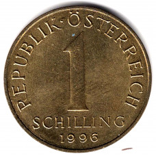 1 шиллинг 1996 Австрия - 1 schilling 1996 Austria, из оборота