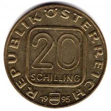 20 шиллингов 1995 Австрия - 20 schilling 1995 Austria, из оборота