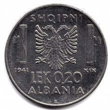 0.2 лек 1941 Албания - 0.2 lek 1941 Albania, из оборота