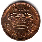 25 эре 1997 Дания - 25 ore 1997 Denmark, из оборота