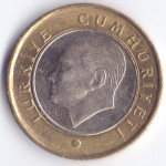 1 лира 2012 Турция - 1 lira 2012 Turkey, из оборота