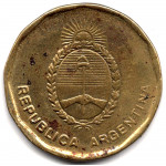 10 сентаво 1988 Аргентина - 10 centavo 1988 Argentina, из оборота