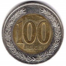 100 леков 2000 Албания - 100 leks 2000 Albania, из оборота