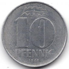 10 пфеннигов 1968 Германия (ГДР) - 10 pfennig 1968 Germany (GDR), из оборота