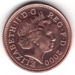 1 пенни 2000 Великобритания - 1 penny 2000 United Kingdom, из оборота