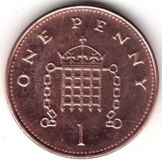1 пенни 2000 Великобритания - 1 penny 2000 United Kingdom, из оборота