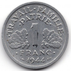 1 франк 1944 Франция - 1 franc 1944 France, из оборота