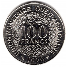 100 франков 1996 Западная Африка - 100 francs 1996 West Africa, из оборота