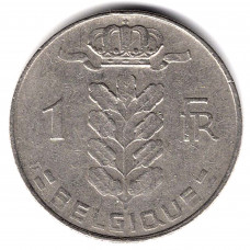 1 франк 1974 Бельгия - 1 franc 1974 Belgium, BELGIQUE, из оборота