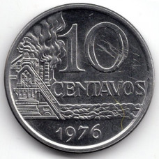 10 сентаво 1976 Бразилия - 10 centavos 1976 Brazil, из оборота