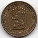 1 крона 1970 Чехословакия - 1 koruna 1970 Czechoslovakia, из оборота