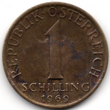 1 шиллинг 1969 Австрия - 1 schilling 1969 Austria, из оборота