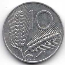 10 лир 1980 Италия - 10 lire 1980 Italy, из оборота