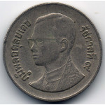 1 бат 1989 Таиланд - 1 baht 1989 Thailand, из оборота
