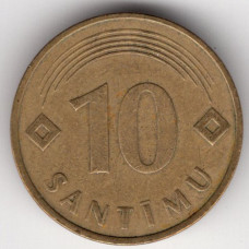 10 сантимов 1992 Латвия - 10 santimi 1992 Latvia, из оборота