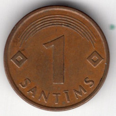 1 сантим 1997 Латвия - 1 santims 1997 Latvia, из оборота