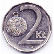 2 кроны 2007 Чехия - 2 krone 2007 Czech Republic, из оборота