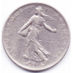 1 франк 1960 Франция - 1 franc 1960 France, из оборота