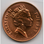2 Цента 1995 Фиджи - 2 Cents 1995 Fiji, из оборота