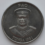 20 сенити 1981 Тонга - 20 seniti 1981 Tonga, из оборота