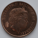 2 пенса 2003 Гернси - 2 pence 2003 Guernsey, из оборота