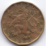 20 крон 2004 Чехия - 20 korun 2004 Czech Republic, из оборота