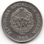 25 бань 1966 Румыния - 25 bani 1966 Romania, из оборота