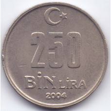 250.000 лир 2004 Турция - 250.000 lire 2004 Turkey, из оборота