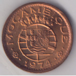 20 сентаво 1974 Мозамбик - 20 centavos 1974 Mozambique, из оборота