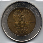 2 кина 2008 Папуа-Новая Гвинея - 2 kina 2008 Papua New Guinea, из оборота