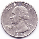 1/4 (квотер) доллара 1994 США - 1/4 (quarter) dollar 1994 USA, P, из оборота