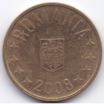 50 бани 2008 Румыния - 50 bani 2008 Romania, из оборота