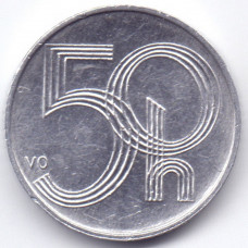 50 геллеров 2003 Чехия - 50 hellers 2003 Czech Republic, из оборота