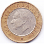 1 лира 2011 Турция - 1 lira 2011 Turkey, из оборота