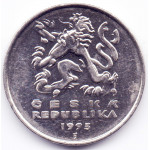 5 крон 1995 Чехия - 5 korun 1995 Czech Republic, из оборота