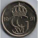 50 эре 1991 Швеция - 50 ore 1991 Sweden, из оборота