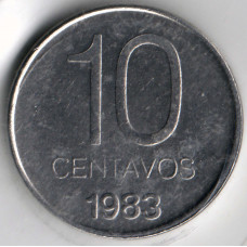 10 сентаво 1983 Аргентина - 10 centavo 1983 Argentina, из оборота