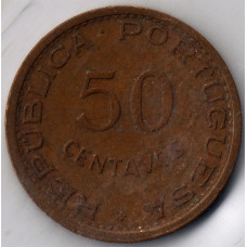 50 сентаво 1974 Мозамбик - 50 centavos 1974 Mozambique, из оборота