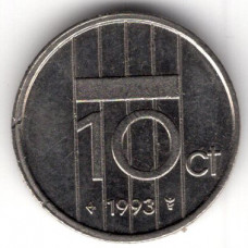 10 центов 1993 Нидерланды - 10 cents 1993 Netherlands, из оборота