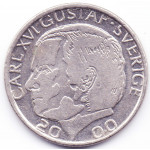 1 крона 2000 Швеция - 1 krona 2000 Sweden, из оборота