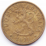 20 пенни 1971 Финляндия - 20 pennies 1971 Finland, из оборота